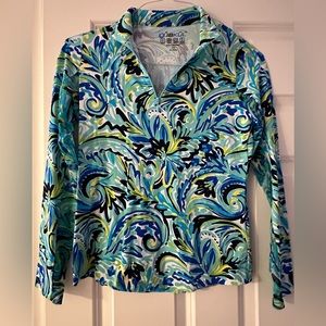 Like- new IBKUL long sleeve mock neck top size XS